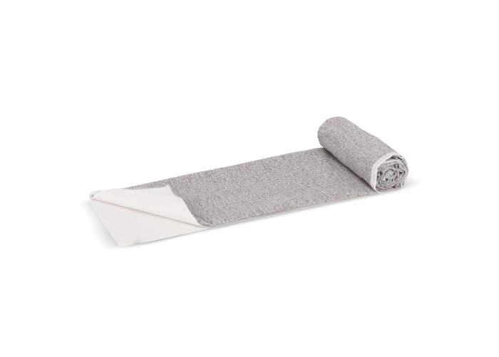 Serviette XL en rPET à personnaliser 100×180 cm séchage rapide Blanc et Gris